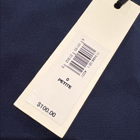 NWT Banana Republic High Rise Modern Straight Refined Navy Pant Size 0 Petite. - Picture 6 of 9